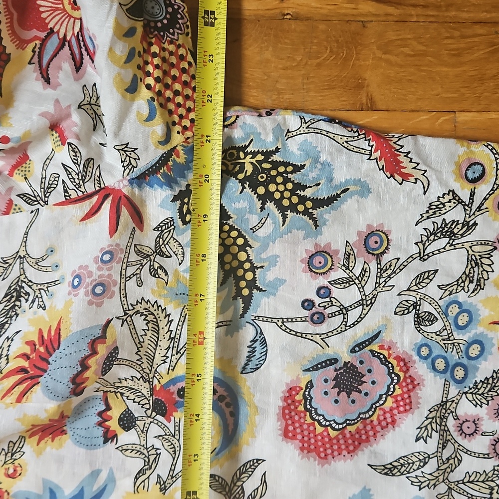 Hester & Orchard Linen Blend Top Floral Multi Color Size XL - Picture 12 of 12